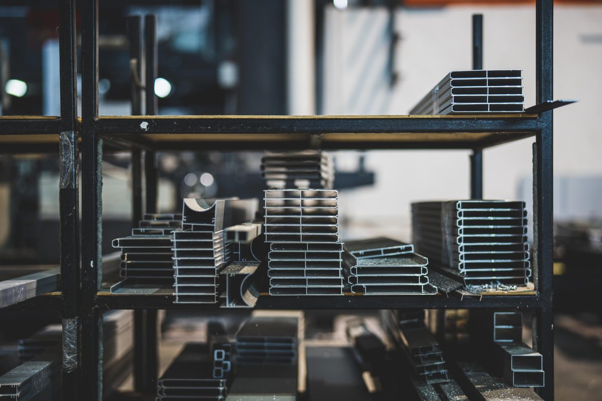 Aluminium batten in storage